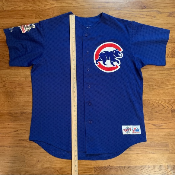 Vtg Chicago Cubs Mens Jersey Starlin Castro 13 Majestic Sewn Logo USA Baseball L - Picture 8 of 12